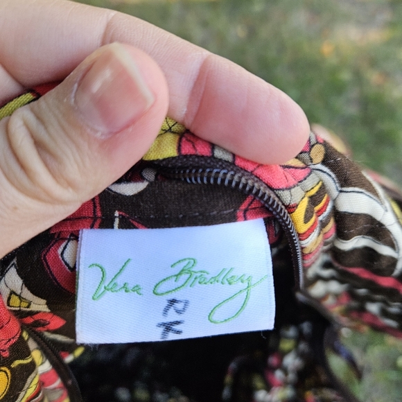 Vera Bradley Puccini weekender duffel travel bag brown floral - Picture 9 of 10